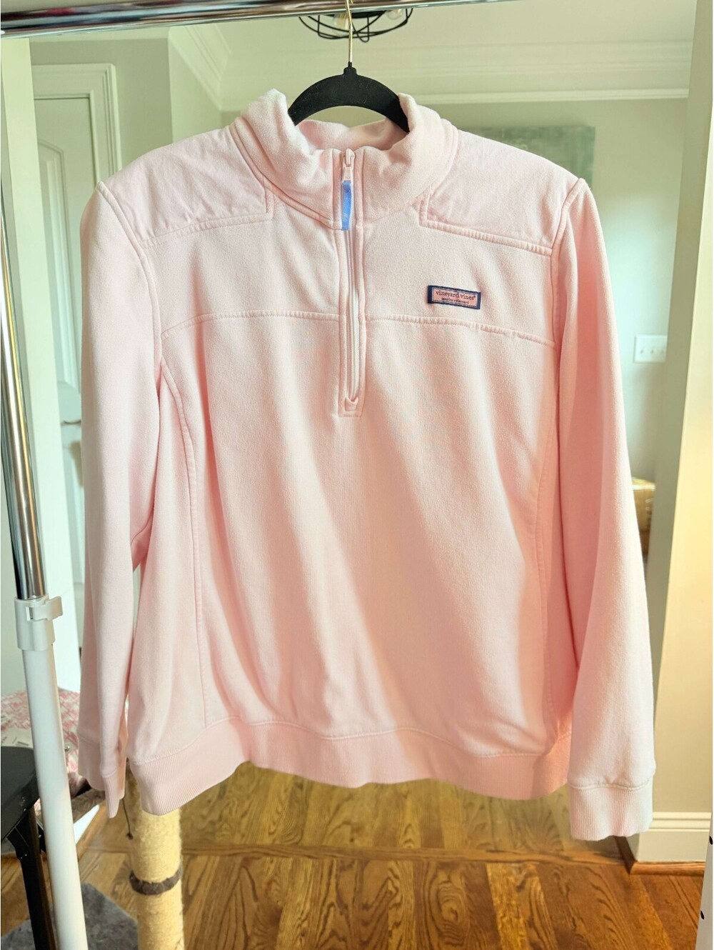 Vineyard Vines GUC Women's Shep Shirt 1/4 Zip Pullover in Flamingo Pink Size 2X